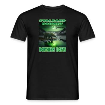 Svalbard Norway Spitsbergen Polar Polar Bear - Men's T-Shirt - black - Front - AI Model Male 178 light (178cm)