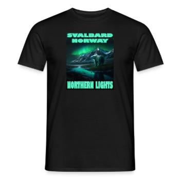 Svalbard Norvège Spitzberg Ours polaire - T-shirt homme - noir - Devant - AI Model Male 178 light (178cm)