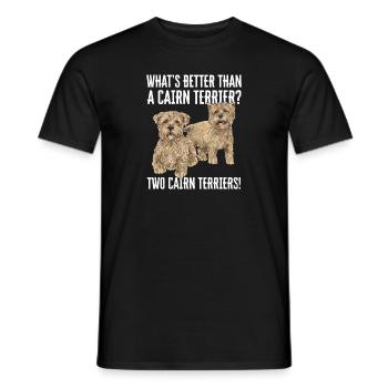 Cairn Terrier Chien - T-shirt homme - noir - Devant - AI Model Male 178 light (178cm)