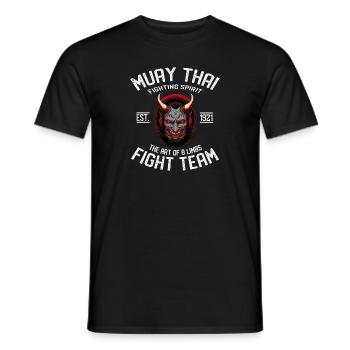 Muay Thai Oni-Krieger - Geschützt durch Muay Thai - Männer T-Shirt - Schwarz - Vorne - AI Model Male 178 light (178cm)
