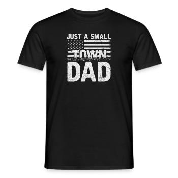 Just A Small Town Dad - Men's T-Shirt - black - Front - AI Model Male 178 light (178cm)