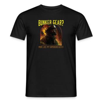 Équipement de bunker? Plus comme ma tenue de super-héros - T-shirt homme - noir - Devant - AI Model Male 178 light (178cm)