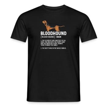 Bloodhound Hund Bluthund - Männer T-Shirt - Schwarz - Vorne - AI Model Male 178 light (178cm)