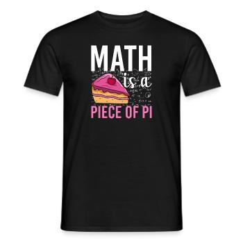Math Is A Piece Of Pi - Männer T-Shirt - Schwarz - Vorne - AI Model Male 178 light (178cm)