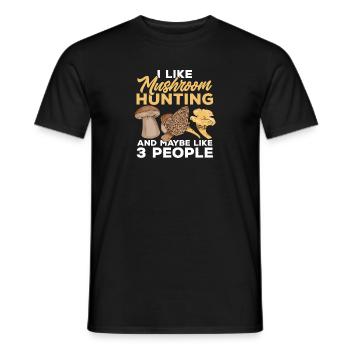 Cueillette de champignons Cueillette de champignons Cueillette de champignons - T-shirt homme - noir - Devant - AI Model Male 178 light (178cm)