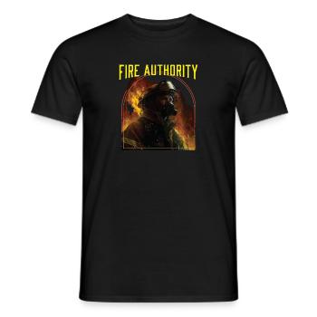 Fire Authority Fire Department Firefighter Fireman - Men's T-Shirt - black - Front - AI Model Male 178 light (178cm)