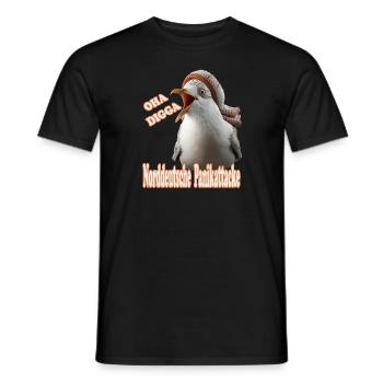 OHA North German panic attack Frisian North Sea - Men's T-Shirt - black - Front - AI Model Male 178 light (178cm)