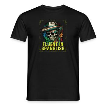 Parle couramment le spanglish USA Amérique Mexique Américain - T-shirt homme - noir - Devant - AI Model Male 178 light (178cm)