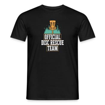 Discgolf Disc Golf Frisbee - Männer T-Shirt - Schwarz - Vorne - AI Model Male 178 light (178cm)