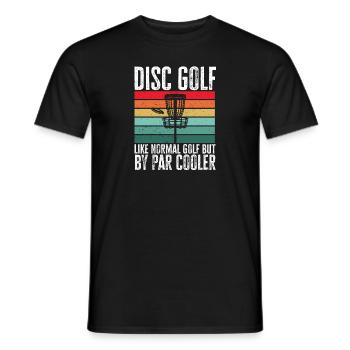 Discgolf Disc Golf Frisbee - Männer T-Shirt - Schwarz - Vorne - AI Model Male 178 light (178cm)