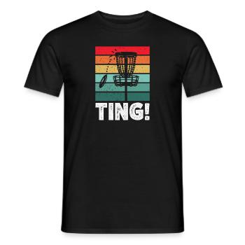 Discgolf Disc Golf Frisbee - Männer T-Shirt - Schwarz - Vorne - AI Model Male 178 light (178cm)