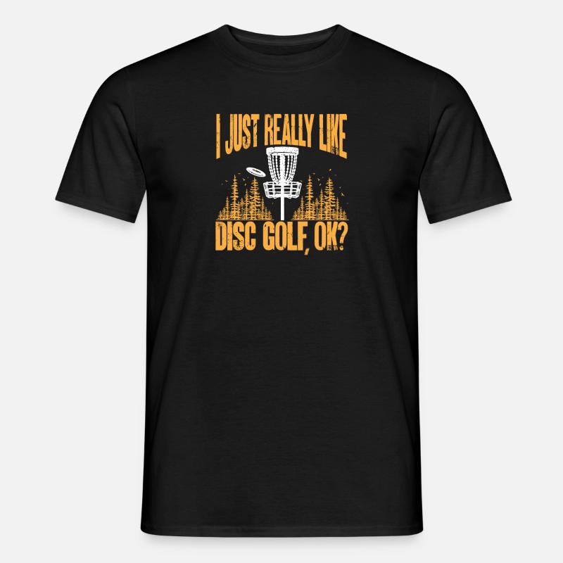 Discgolf Disc Golf Frisbee - Men’s T-shirt - black
