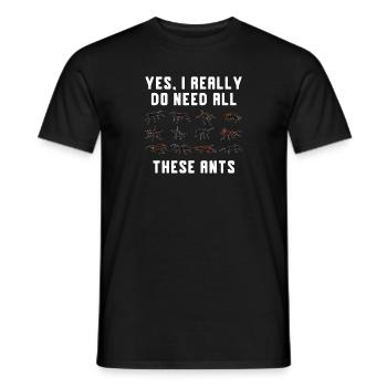 Ant Insect Collector Entomologist - Men's T-Shirt - black - Front - AI Model Male 178 light (178cm)