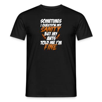Ant Insect Collector Entomologist - Men's T-Shirt - black - Front - AI Model Male 178 light (178cm)