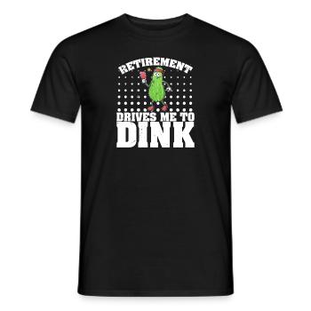 Pickelball Gurke Pickle Schläger Geschenk - Männer T-Shirt - Schwarz - Vorne - AI Model Male 178 light (178cm)