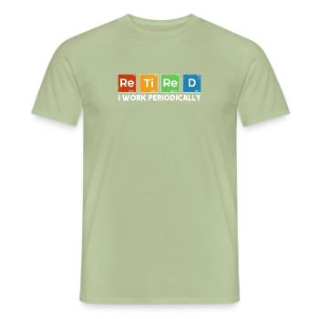 Retired I Work Periodically Chemistry Retirement - Men's T-Shirt - sage - Front - AI Model Male 178 light (178cm)