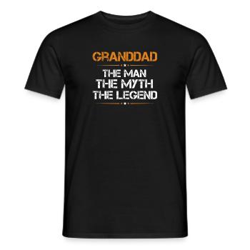 Grandad The Man The Myth The Legend - Men's T-Shirt - black - Front - AI Model Male 178 light (178cm)