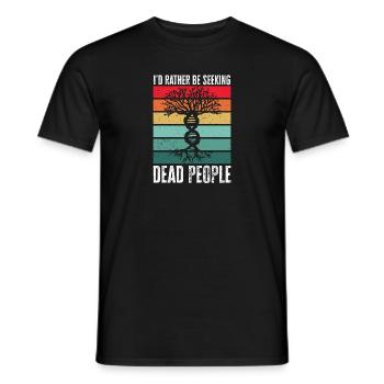 Genealogy Genealogy Genealogist - Men's T-Shirt - black - Front - AI Model Male 178 light (178cm)