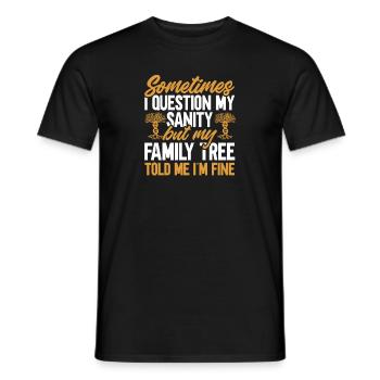 Genealogie Ahnenforschung Ahnenforscher - Männer T-Shirt - Schwarz - Vorne - AI Model Male 178 light (178cm)