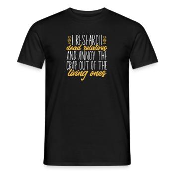Genealogie Ahnenforschung Ahnenforscher - Männer T-Shirt - Schwarz - Vorne - AI Model Male 178 light (178cm)