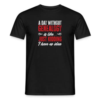 Genealogy Genealogy Genealogist - Men's T-Shirt - black - Front - AI Model Male 178 light (178cm)