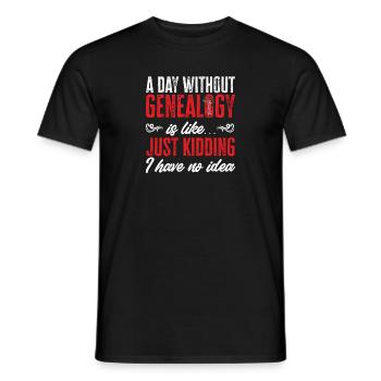 Genealogie Ahnenforschung Ahnenforscher - Männer T-Shirt - Schwarz - Vorne - AI Model Male 178 light (178cm)