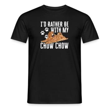 Chow Chow Hund - Männer T-Shirt - Schwarz - Vorne - AI Model Male 178 light (178cm)