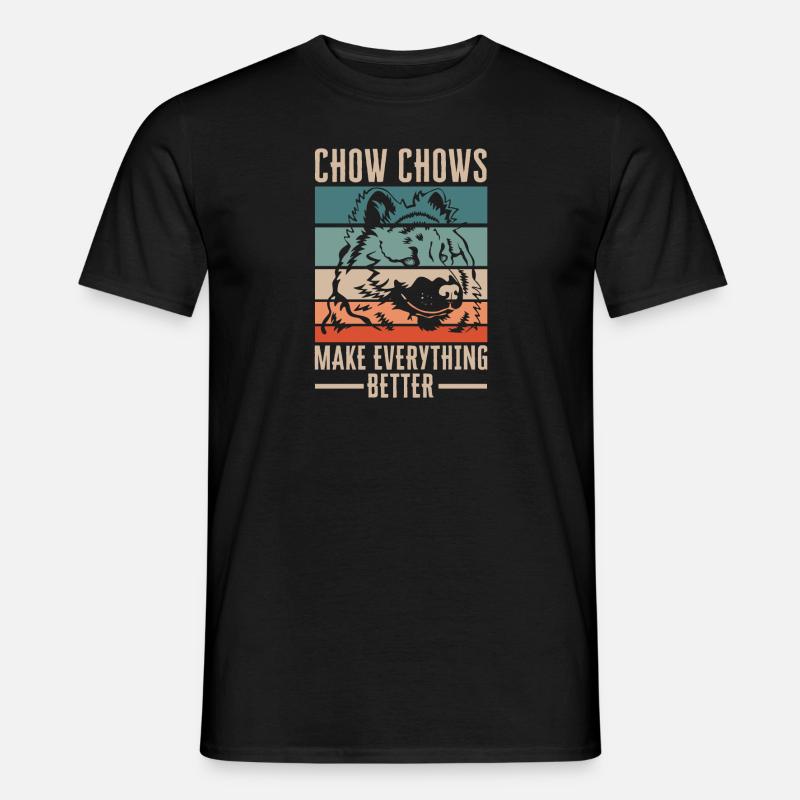 Chow Chow Hund - Männer T-Shirt - Schwarz