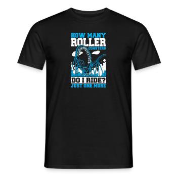 How Many Roller Coasters Do I Ride Theme Park Vaca - Men's T-Shirt - black - Front - AI Model Male 178 light (178cm)