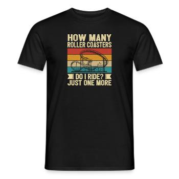 Parc à thème Vacances Plus de montagnes russes - T-shirt homme - noir - Devant - AI Model Male 178 light (178cm)