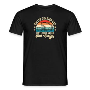 Theme Park Father Amusement Park Roller Coaster Da - Men's T-Shirt - black - Front - AI Model Male 178 light (178cm)