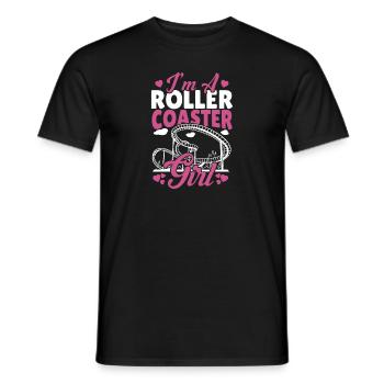 Parc d’attractions Parc à thème Vacances I’m A Roller Co - T-shirt homme - noir - Devant - AI Model Male 178 light (178cm)