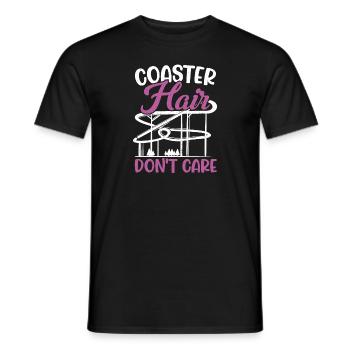 Parc à thème Vacances Femmes Montagnes russes Hair Don' - T-shirt homme - noir - Devant - AI Model Male 178 light (178cm)