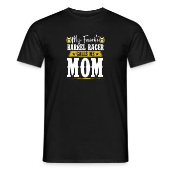 My Favorite Barrel Racer Mother Rodeo Barrel Racin - Männer T-Shirt - Schwarz - Vorne - AI Model Male 178 light (178cm)