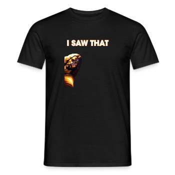 Funny God Christian Quote I Jesus Meme I Saw That - Men's T-Shirt - black - Front - AI Model Male 178 light (178cm)