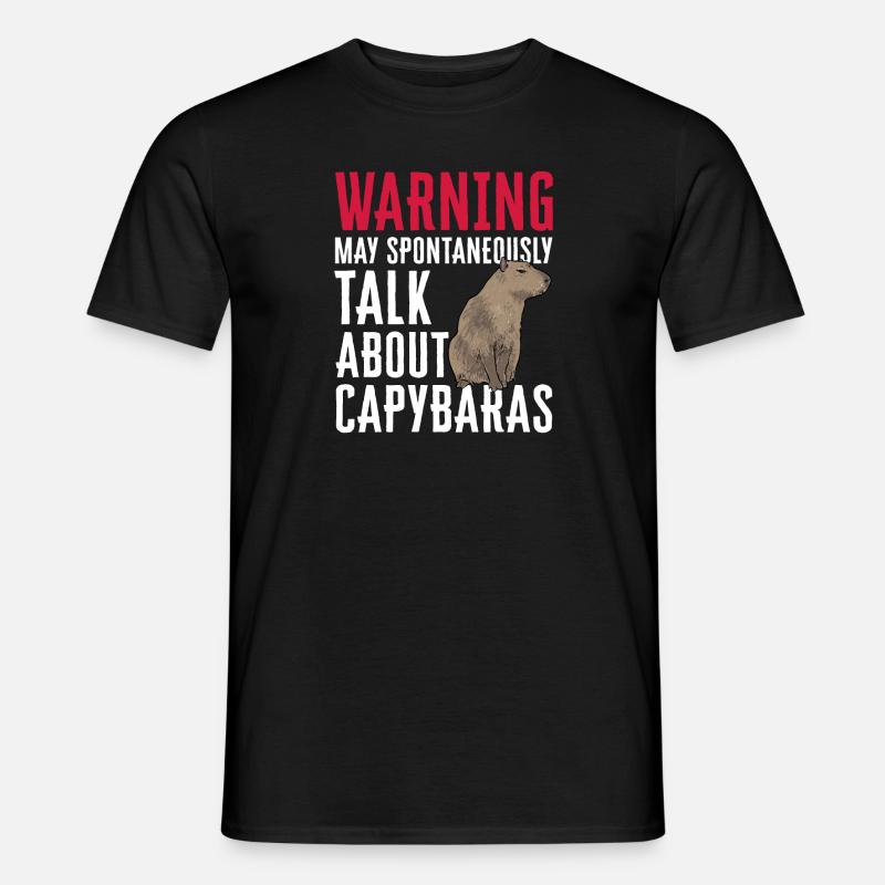 Capybara Nagetier - Männer T-Shirt - Schwarz