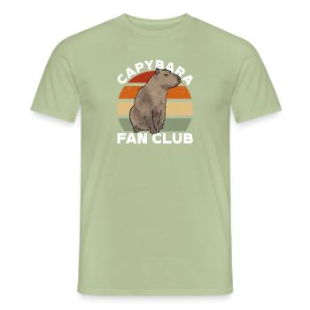 Rongeur Capybara - T-shirt homme - vert sauge - Devant - AI Model Male 178 light (178cm)