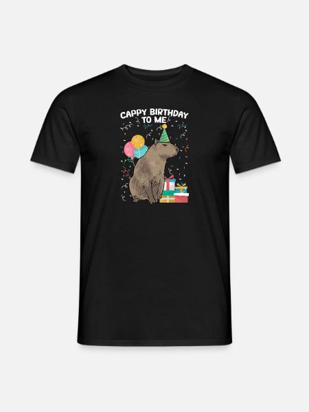 Capybara Nagetier - Männer T-Shirt - Schwarz