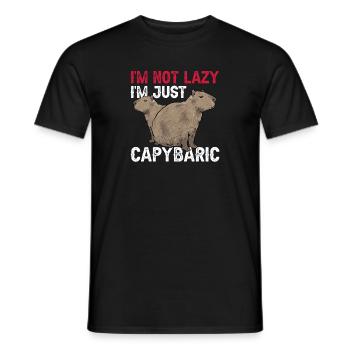 Capybara Nagetier - Männer T-Shirt - Schwarz - Vorne - AI Model Male 178 light (178cm)