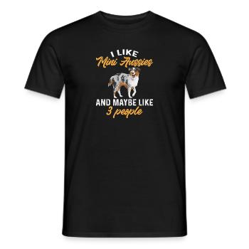 Miniature Australian Shepherd - Men's T-Shirt - black - Front - AI Model Male 178 light (178cm)