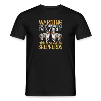 Miniature Australian Shepherd - Men's T-Shirt - black - Front - AI Model Male 178 light (178cm)