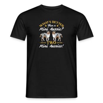 Berger australien miniature - T-shirt homme - noir - Devant - AI Model Male 178 light (178cm)