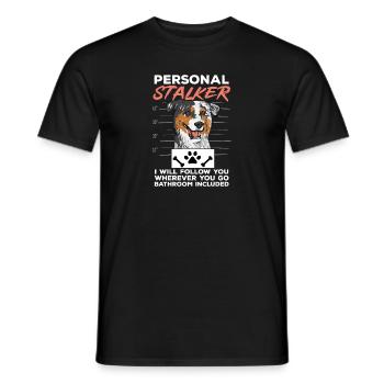 Miniature Australian Shepherd - Men's T-Shirt - black - Front - AI Model Male 178 light (178cm)