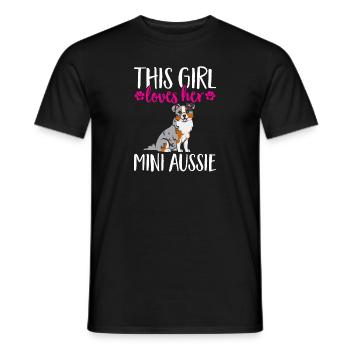 Miniature Australian Shepherd - Men's T-Shirt - black - Front - AI Model Male 178 light (178cm)