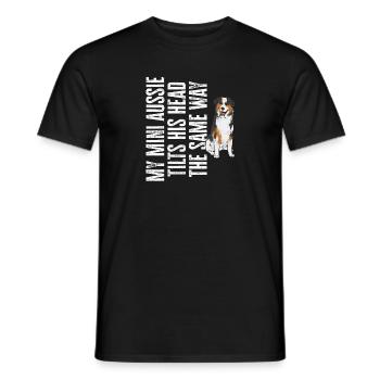 Miniature Australian Shepherd - Men's T-Shirt - black - Front - AI Model Male 178 light (178cm)