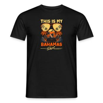 Ceci est ma chemise Bahamas Travel Vacation Retro - T-shirt homme - noir - Devant - AI Model Male 178 light (178cm)