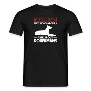 Doberman Pinscher Dog Dobie - Men's T-Shirt - black - Front - AI Model Male 178 light (178cm)