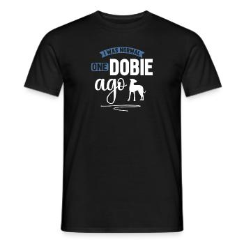 Doberman Pinscher Dog Dobie - Men's T-Shirt - black - Front - AI Model Male 178 light (178cm)