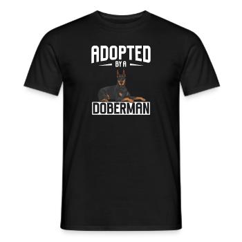 Doberman Pinscher Dog Dobie - Men's T-Shirt - black - Front - AI Model Male 178 light (178cm)