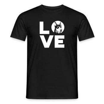 Doberman Pinscher Dog Dobie - Men's T-Shirt - black - Front - AI Model Male 178 light (178cm)